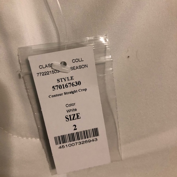 NWT WHBM white straight crop pants size 2 - Picture 3 of 9